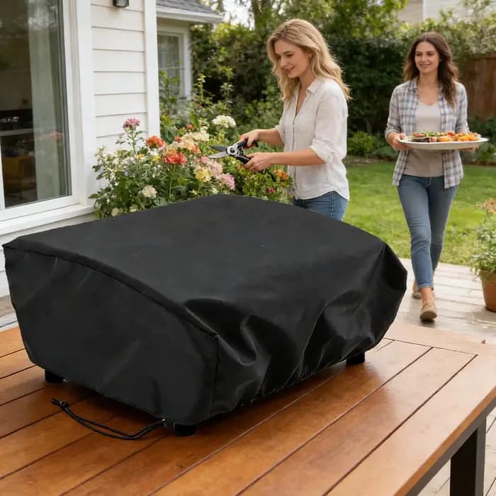 Housse de protection robuste et imperméable pour plancha de table