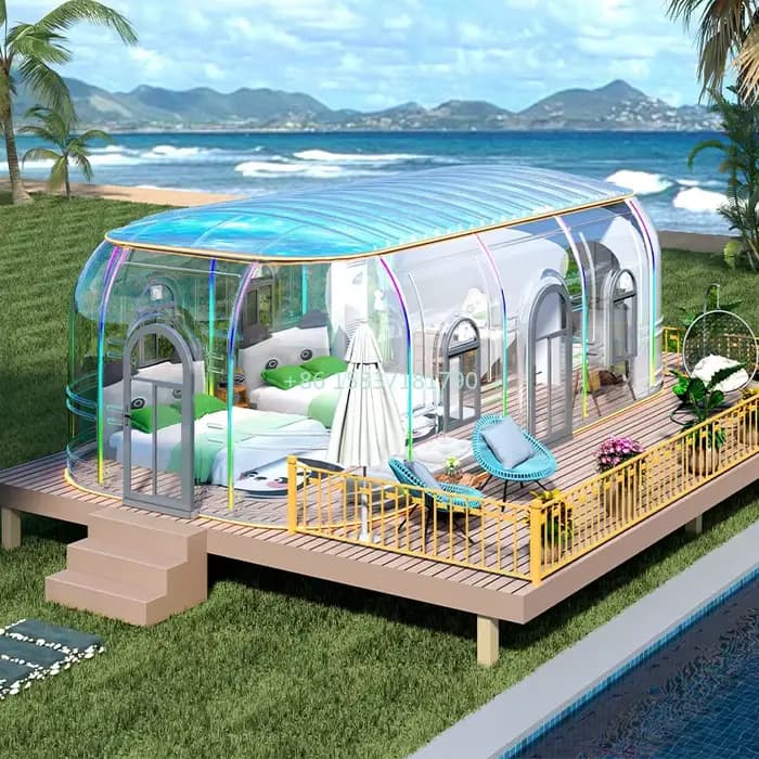 Dôme à bulles de luxe pour hôtel et complexe hôtelier en plein air