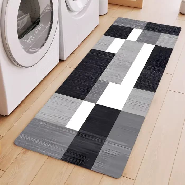 Tapis à motif carré à rayures dégradées, tapis de sol doux pour salon, chambre à coucher, décoration de la maison