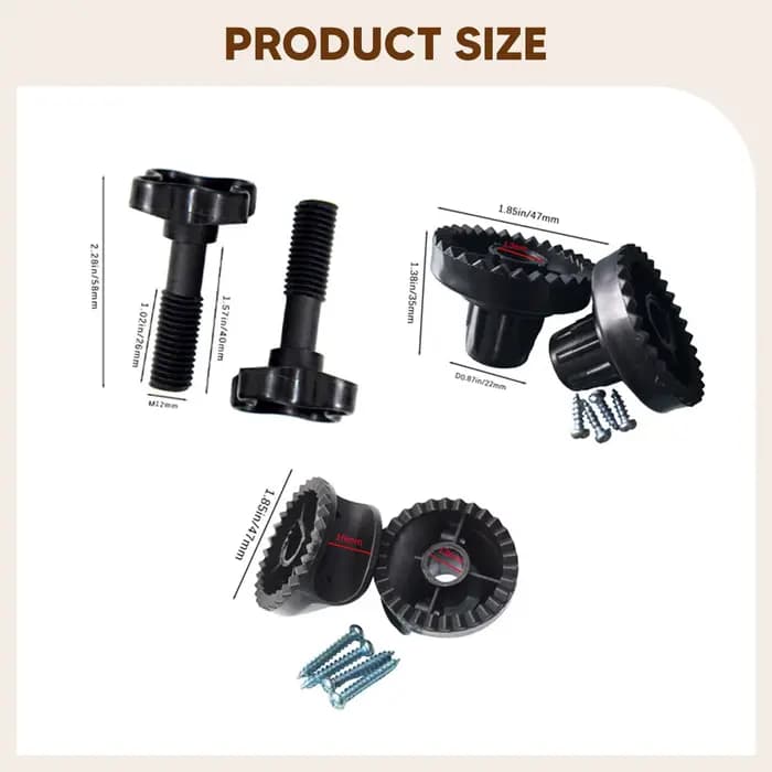 Kit d'accessoires pour cadre de balançoire de jardin – Fixations robustes et polyvalentes pour auvent