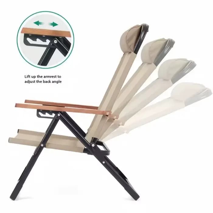 Chaise de camping à dossier haut