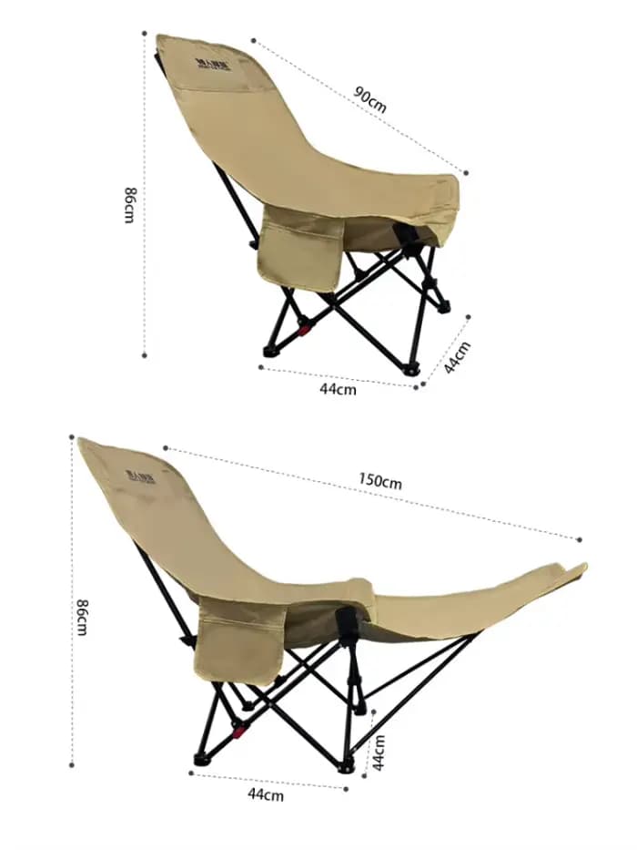 Chaise pliante portative inclinable