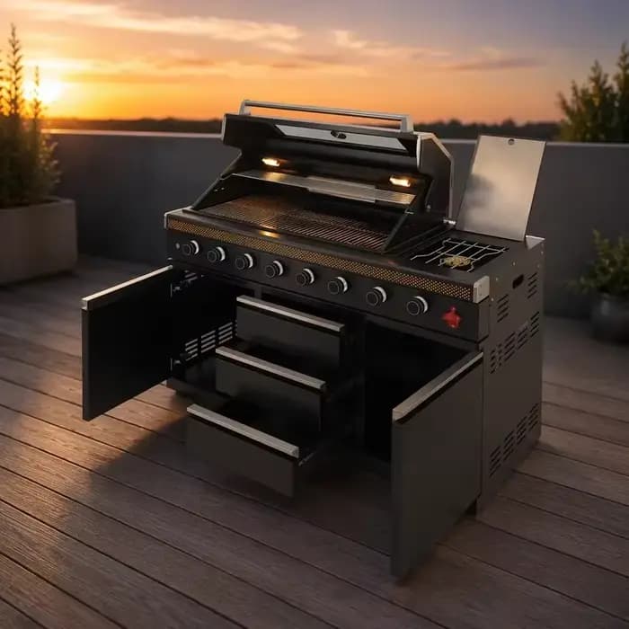 Barbecue à gaz robuste pour l'extérieur, idéal pour le jardin, le camping, les fêtes, la zone des supporters de football, équipement de cuisson