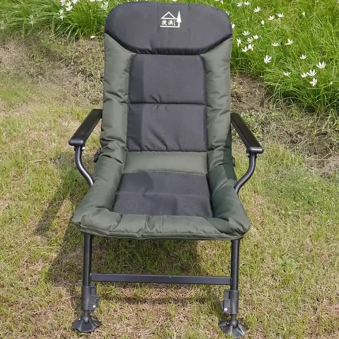 Chaise Légère Pliante avec Dossier et Support de Pieds