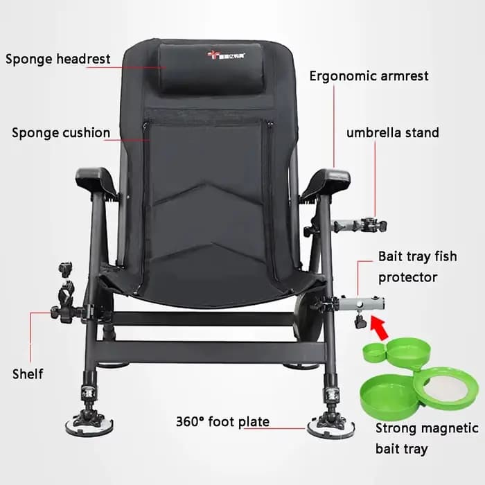 Chaise de pêche d'extérieur