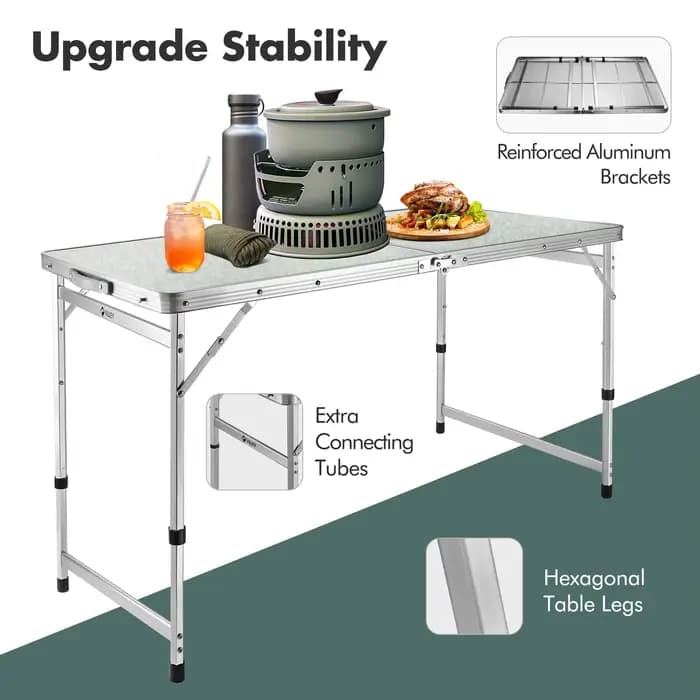 Table pliante Portable en alliage d'aluminium