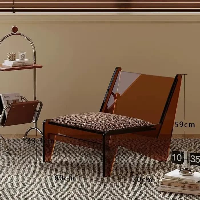 Fauteuils de salon vintage, chaises de balcon, chaises de salon confortables de style français, chaises uniques en acrylique, mobilier de style Mid-Century