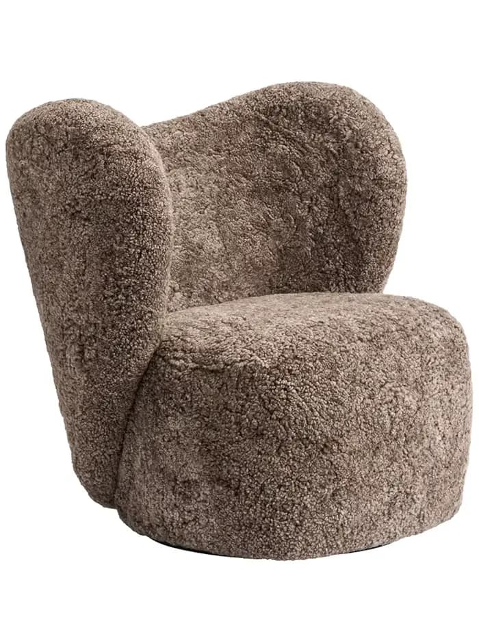 Fauteuil d'appoint rembourré à base pivotante pour villa