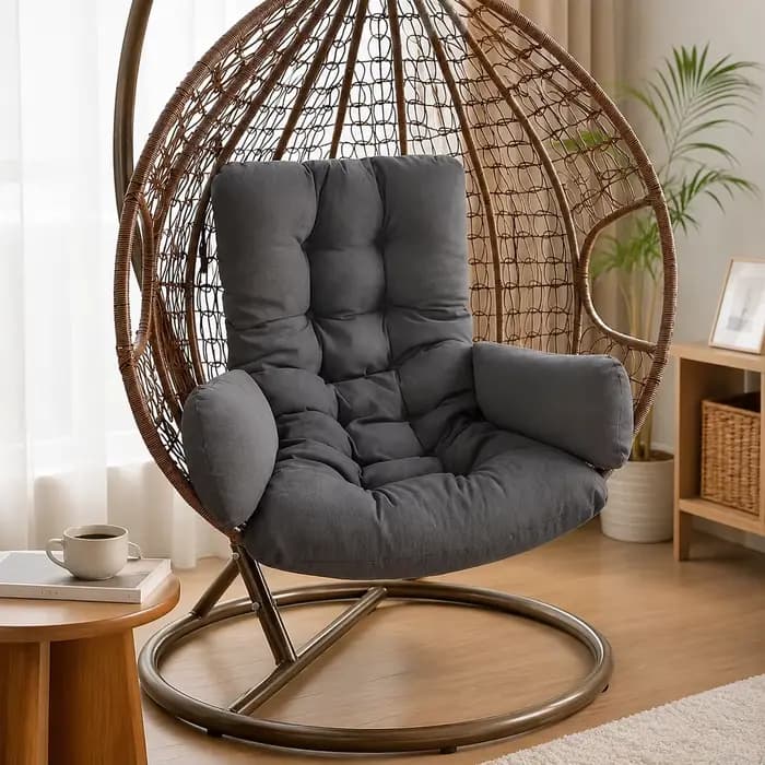 Coussin de siège amovible et lavable pour chaise suspendue