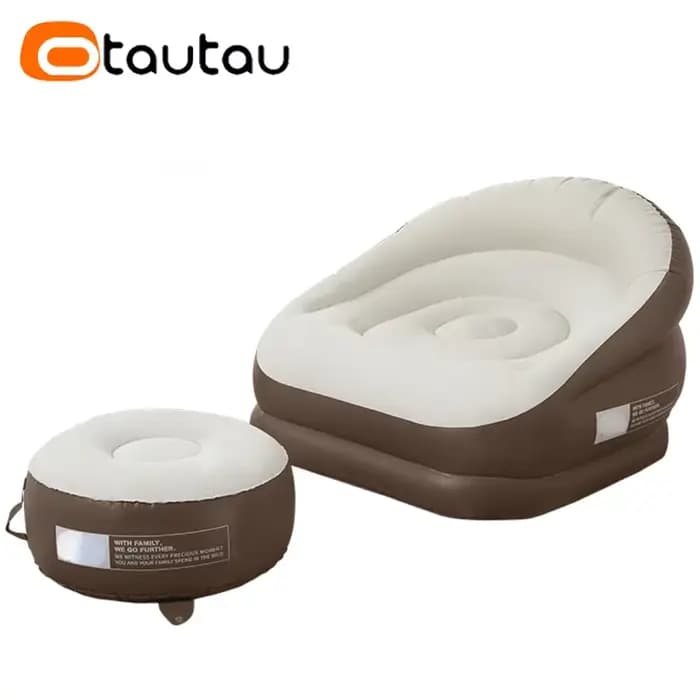 Canapé Gonflable d'Extérieur avec Repose-Pieds
