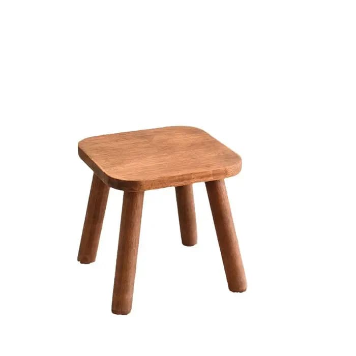 Tabouret empilable en bois massif, chaise de salle à manger, petite table, siège de salon domestique, banc, mobilier d'assise