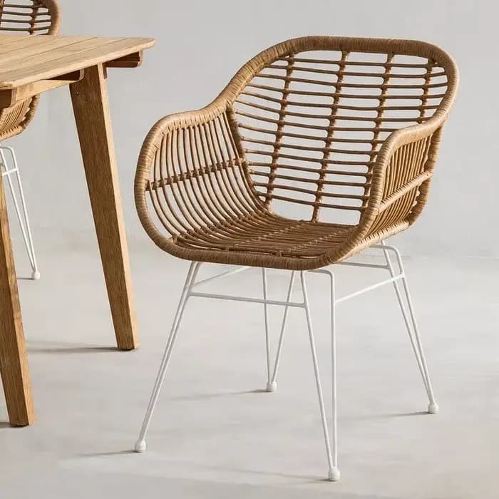 MOMO Ins – ensemble de trois pièces de balcon extérieur en rotin