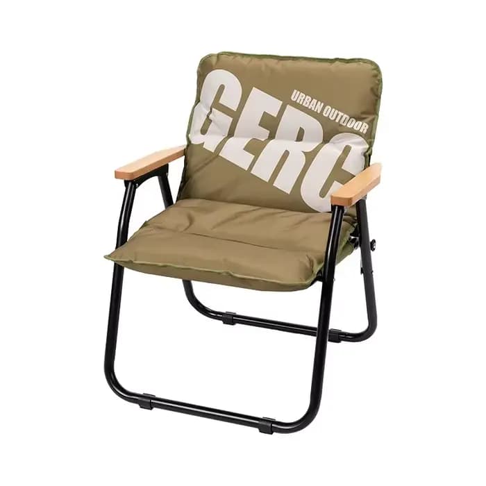 GERC Double chaise pliante extérieure en aluminium pique-nique Camping Portable dossier tabouret de pêche chaise Kermit