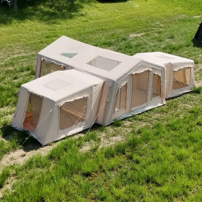 Tente gonflable amovible Penthouse Camping en plein air ménage voyage TC coton 18.16 mètres carrés grand espace