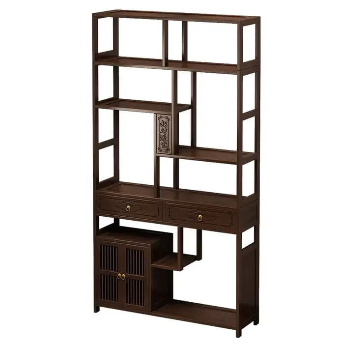 YFY Nouvelle Étagère Chinoise Bogu pour Salon de Thé, Décoration Haut de Gamme, Vitrine à Thé, Étagère de Bureau, Ornement de Séparation pour Salon