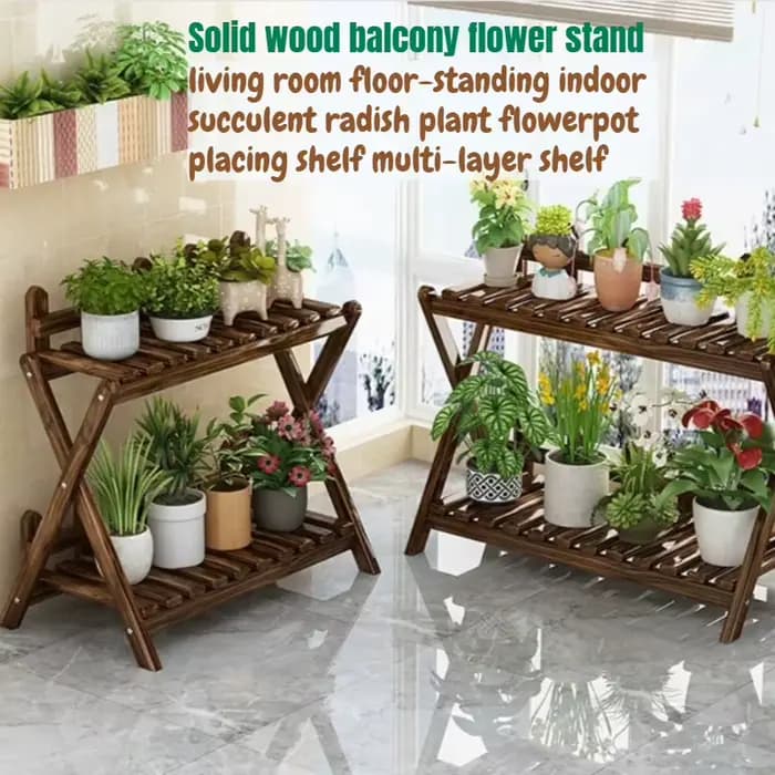 Étagère à plantes décorative en bois