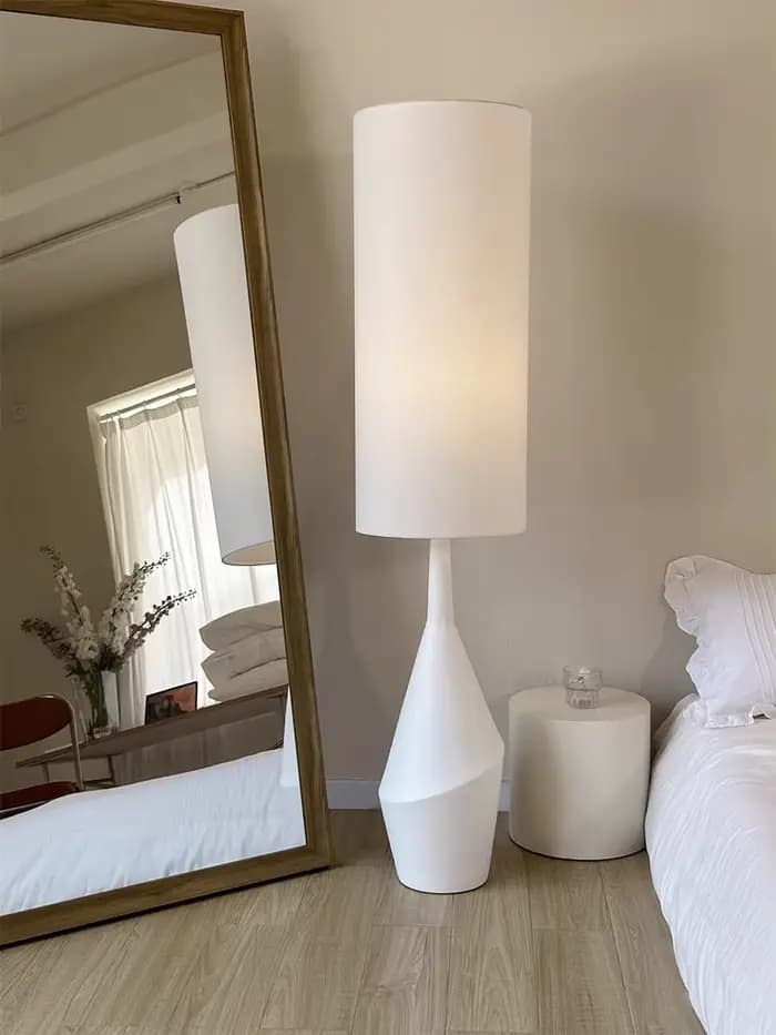 Lampadaire à LED de style scandinave, décoration de chambre de style crème pour le salon, la chambre à coucher