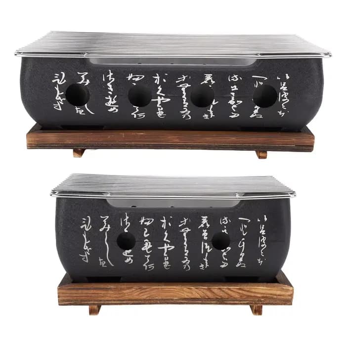 Poêle à Barbecue japonais rectangulaire au charbon de bois