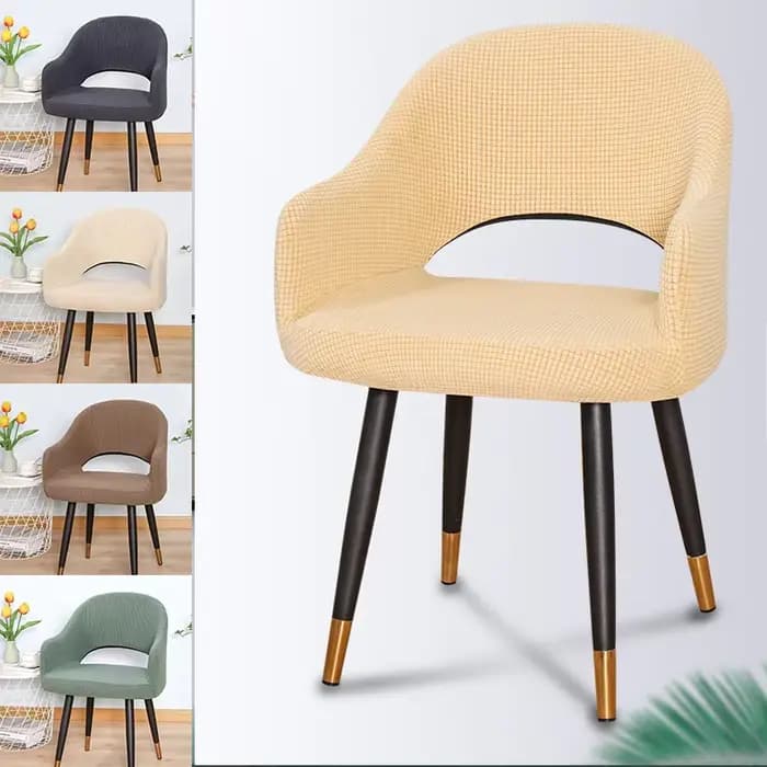 Housses de chaise courbées en jacquard ajouré