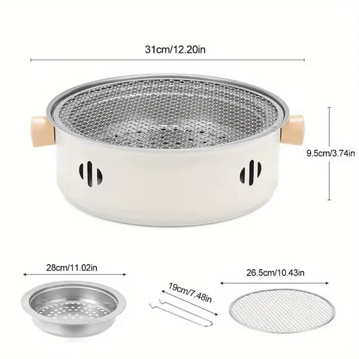 Barbecue portable en acier inoxydable