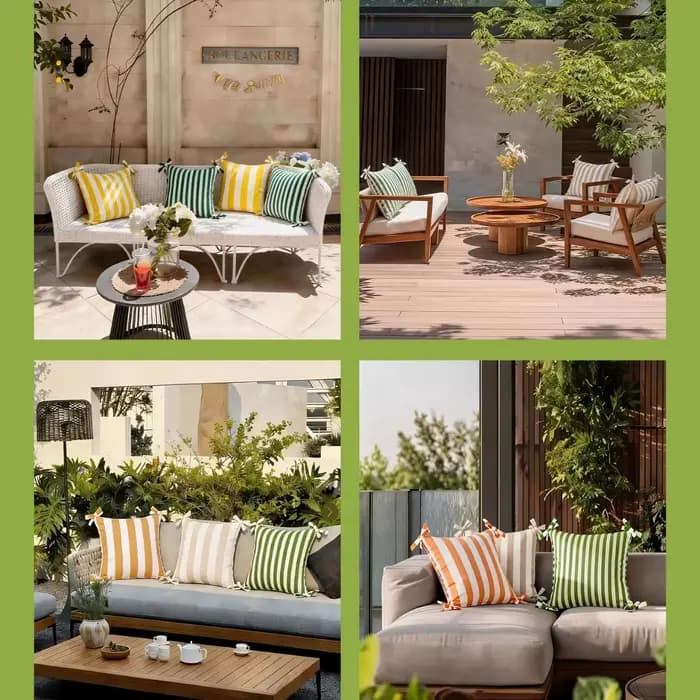 Housse de coussin imperméable d'été pour l'extérieur