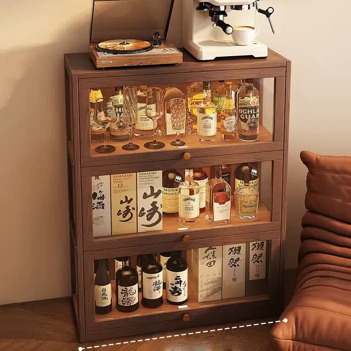 Meuble de Rangement Design pour Vins, Vitrine de Luxe Moderne pour Salon, Restaurant, Bar, Meuble Commercial, Suite de Mobilier de Salon