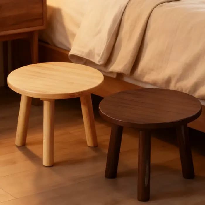 Tabouret rond en bambou 1 pièce pour salon et balcon
