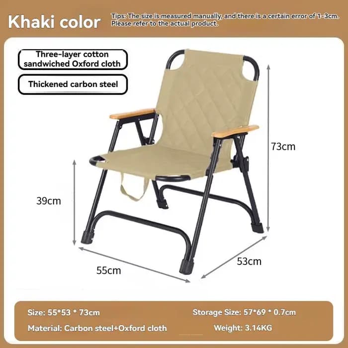 Chaise pliante portable Kemet pour l'extérieur, chaise de camping, chaise de pêche et de bord de mer