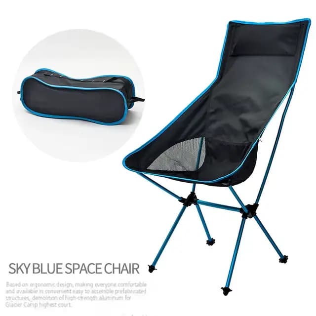 Chaise de lune légère pêche légère Camping BBQ chaises pliant étendu randonnée siège jardin ultra-lé