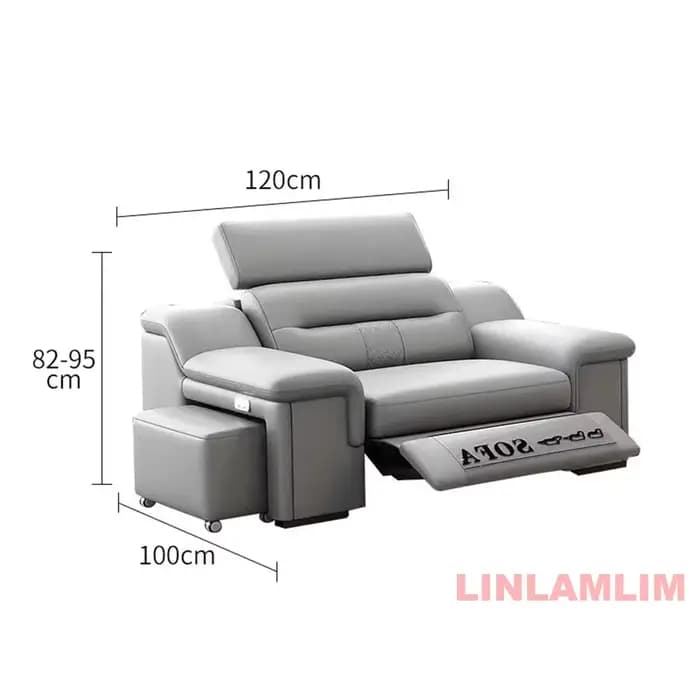 Linlamlim Canapé-lit convertible Canapé sectionnel inclinable électrique moderne, canapé-lit pliant