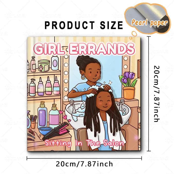  GIRL ERRANDS assis dans le salon, livre de coloriage audacieux et facile pour adultes, livre de