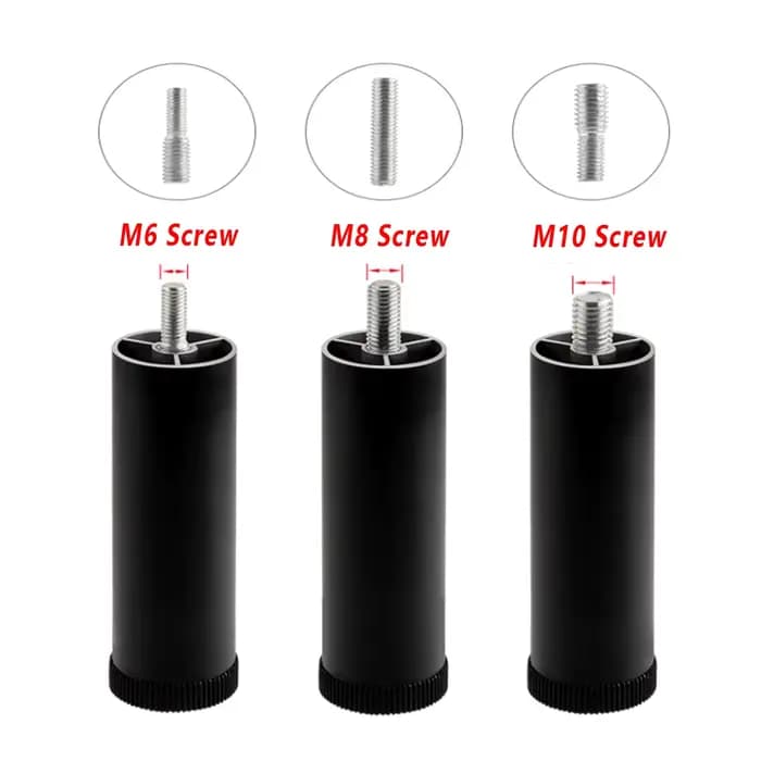 M8 ~ M10 1 pièces pieds de meubles réglables pieds de Table en alliage d'aluminium pour meuble TV, a