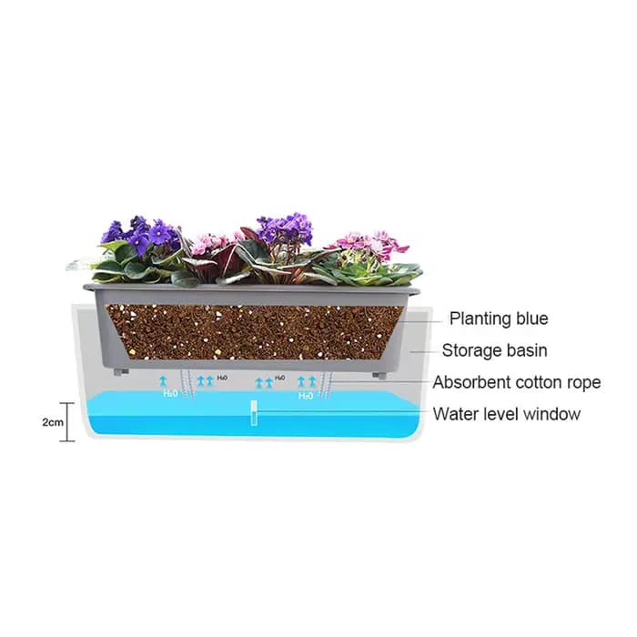 Pots de jardinière à arrosage automatique avec indicateur de niveau d'eau pratique, cadeau pour amis
