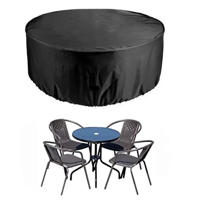 Housse de protection pour Table ronde de Patio de jardin, tissu Oxford, bouclier pour meubles d'exté
