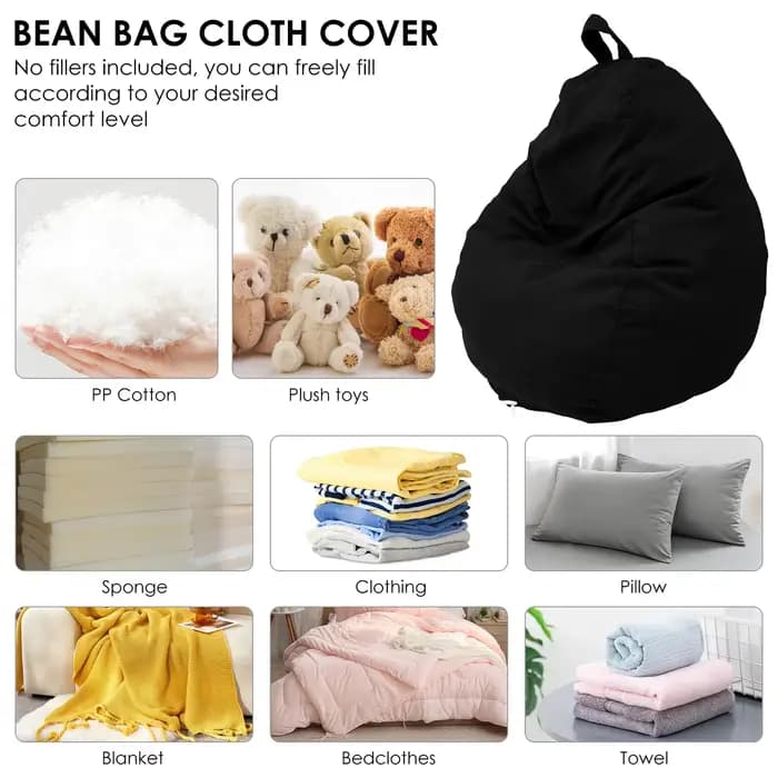 Grand pouf paresseux siège chaise housse de canapé canapé doux moelleux respirant adulte enfant Tata