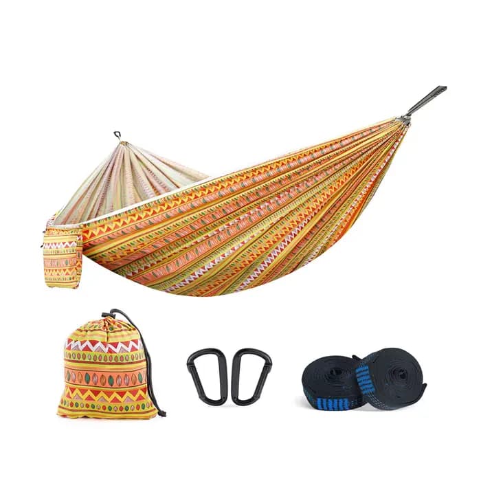 Hamac de jardin extérieur portable, ouverture rapide, parachute grill, double voyage, camping, balan