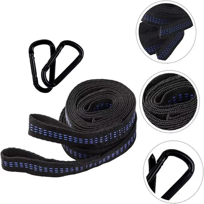 Sangles de hamac 2 pièces, sangles en Polyester renforcé spécial, sangles de hamac barbelées à haute