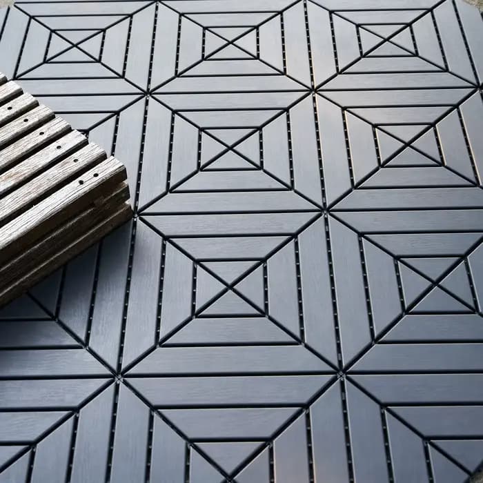 Carreaux de terrasse imbriqués en plastique, carreaux carrés étanches, utilisation par tous les temp
