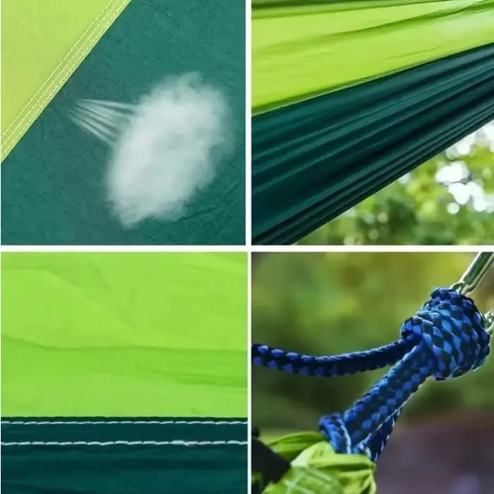 Hamac de Camping en Nylon léger pour l'extérieur, avec sangles de suspension, parfait pour les voyag