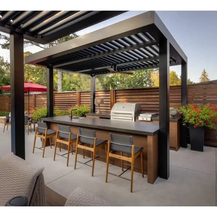 Cuisine extérieure avec armoire BBQ en acier inoxydable de qualité supérieure, mini-réfrigérateur, é
