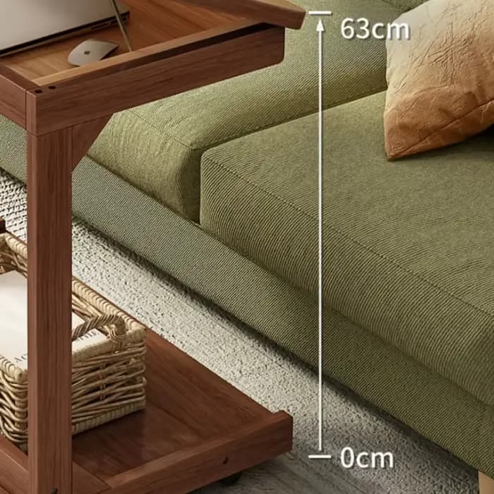 Table d'appoint Portable rabattable en bois massif, salon, chevet, canapé, bureau d'ordinateur, peti