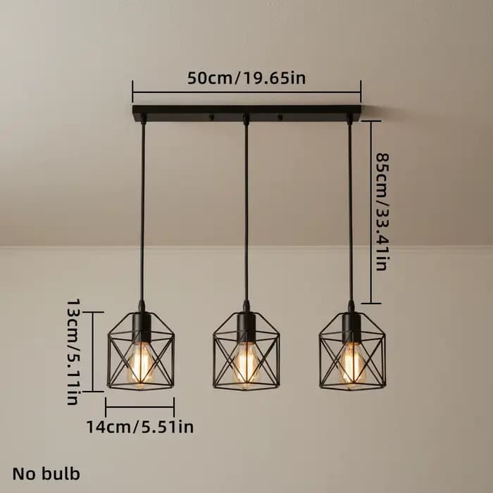 Lustre de décoration de chambre, éclairage de plafond LED, lampe suspendue de style nordique vintage