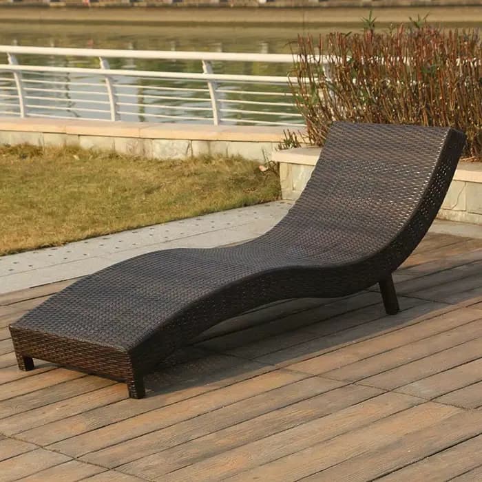 Rotin léger chaise pliante jardin plage piscine chaise pliante lit de repos inclinable Silla Playa p
