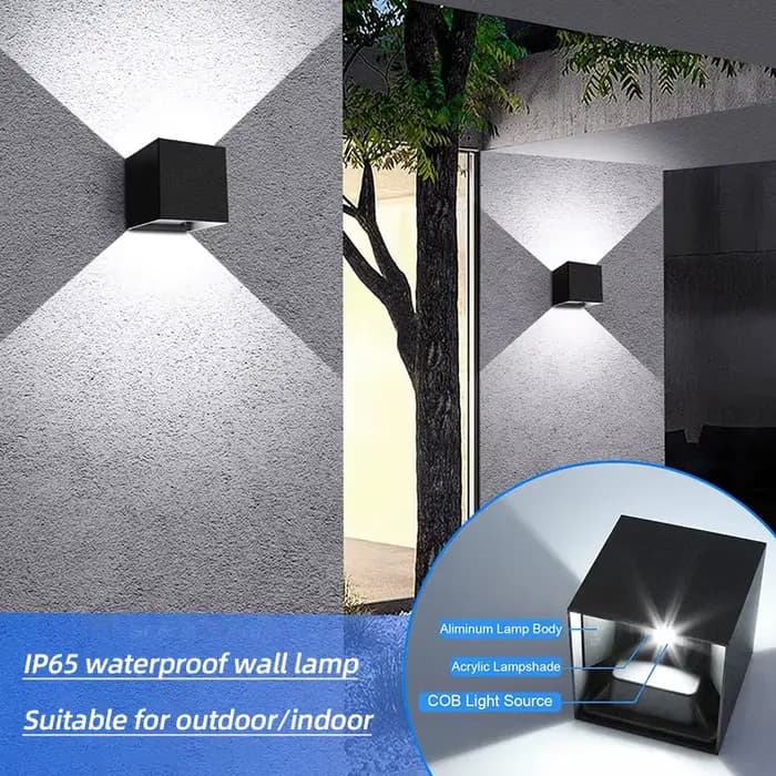 Aluminium Applique murale Led Exterieur IP65 Etanche Appliques murales intérieur Angle de Faisceau R