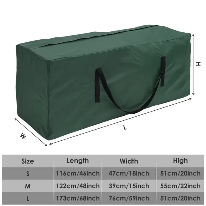 Sac de rangement de coussin, housse de protection pour meubles de grande capacité, jardin extérieur,