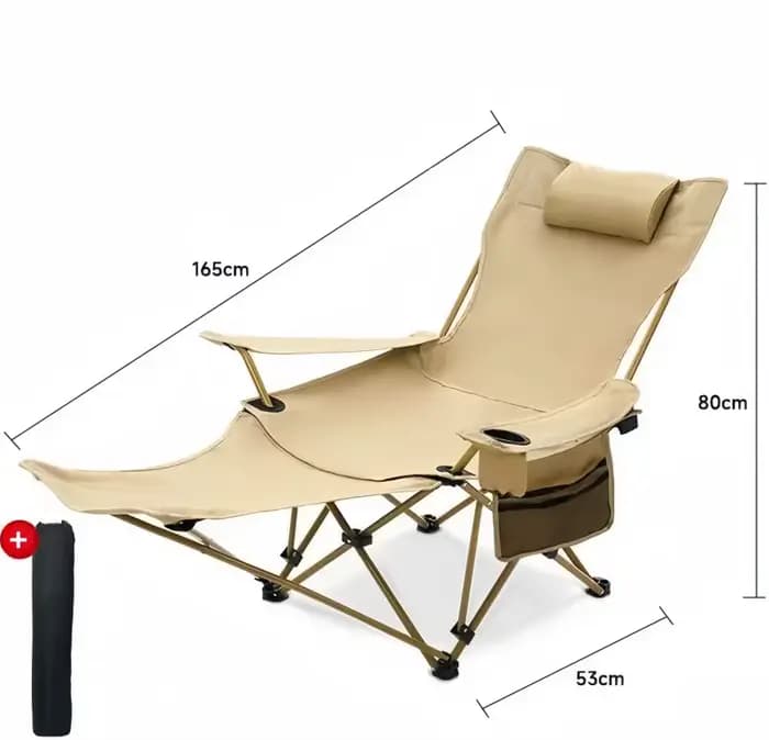 Chaise longue pliante d'extérieur, inclinable à Angle réglable à 4 vitesses, légère, pour pêche, Cam