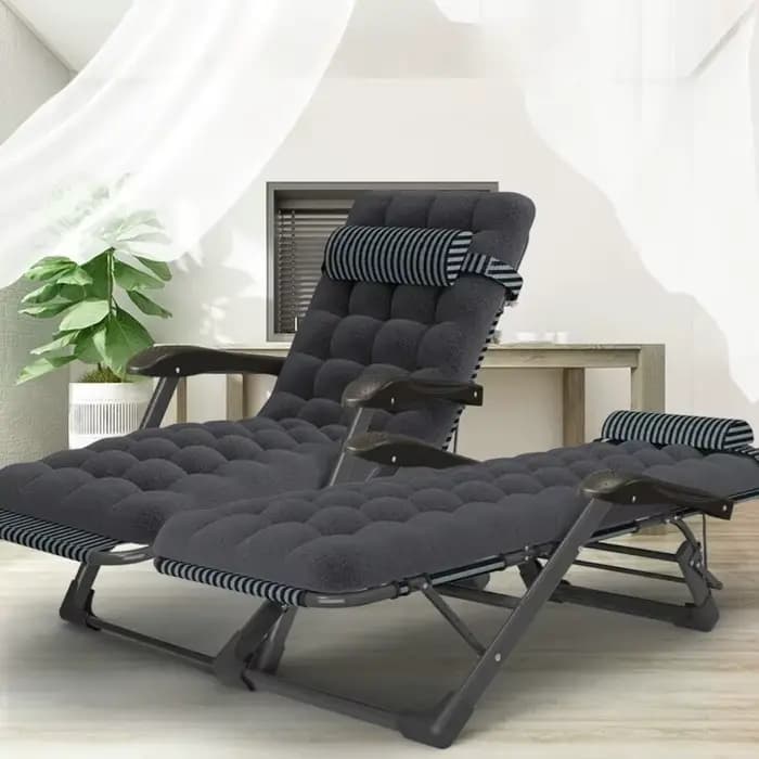 Chaise lune confortable pliable pour l'extérieur, chaise longue de plage inclinable, lit pliant avec