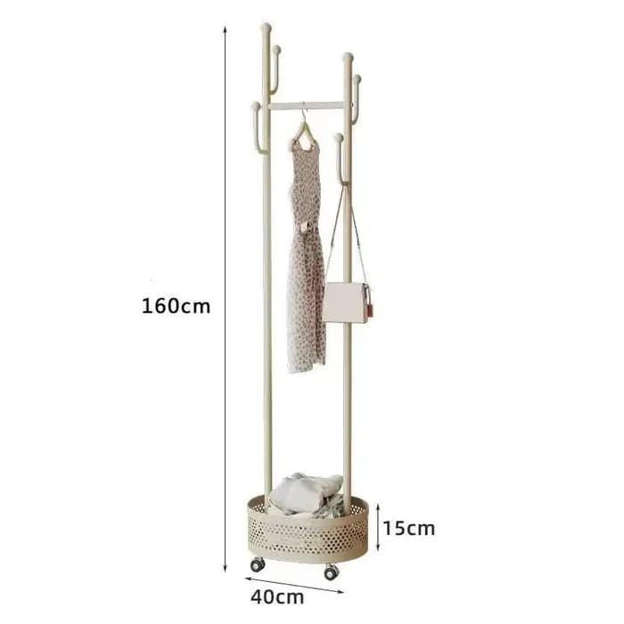 Porte-manteau mobile porte-vêtements debout en acier Durable cintre étagère support de sol porte-man