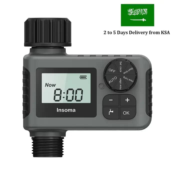 INSOMA-Système d'arrosage automatique intelligent, minuterie d'irrigation, écran LCD, IPX5, minuteri
