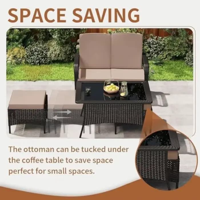 Ensemble de meubles de Patio, chaise d'extérieur en rotin, canapé en osier, ensembles de Conversatio